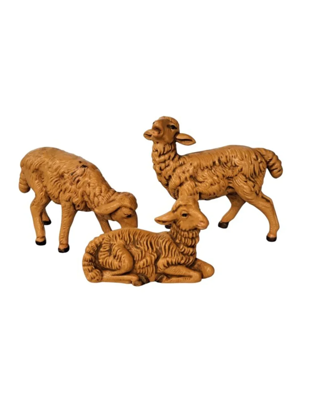 Vintage Depose Italian Nativity Figurines Set of 3 Sheep Fontanini Made in Italy